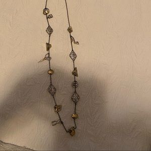 CAbi dressmakers necklace- casual- a touch of sparkle - gold and silver tones